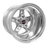 Wheel, 92 Drag Star, Aluminum, Polished, 15" x 12" , 5 x 4.75" Bolt Circle, 4.0" Back Space
