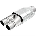 Catalytic Converter, Stainless Steel, Universal, 2.50 in. Inlet/Dual 2.00 in.Outlets, 16 in. Length, Each