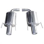 100% RVS Dubbele Sportuitlaat passend voor Alfa Romeo 159 2.4 JTD (200pk) 2005- Links/Rechts 102mm