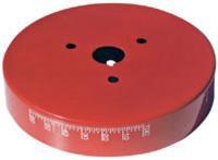 8" HARMONIC BALANCER COVER. CHEVY S/B, RED."