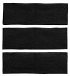 1969-70 Mustang Fastback Nylon Loop 3 Piece Fold Down Carpet Set - Black