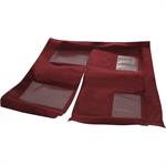 1969 Mustang Mach 1 Passenger Area Nylon Carpet - Maroon with Maroon Inserts
