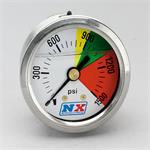 Nitrous pressure, 44.5mm, 0-1500 psi, mechanical, liquid filled