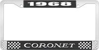 1968 CORONET LICENSE PLATE FRAME - BLACK