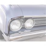 1964 Oldsmobile Cutlass, 442, F85, Vista Cruiser; Front Fender Eyebrow Molding; Chrome; RH