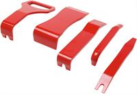Trim Removal Tools, Pry Bars, Nylon, Red, Set of 5
