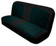 Two Tone Bench Seat Upholstery - Black Vinyl Outer / Black Vinyl Insert