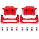 Disc Brake Caliper, 2-Piston, Iron, Red Powdercoated, Cadillac, Chevy, GMC, Front