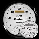 Speedometer with Tachometer 127mm Old Tyme White 2 Electronic