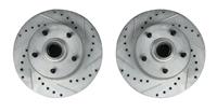 Brake Rotor, Iron, Zinc Plated, Drilled, Slotted Surface, Front