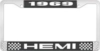 1969 HEMI LICENSE PLATE FRAME - BLACK