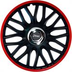 Set J-Tec wheel covers Orden R 15-inch black/red + chrome ring