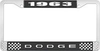 1963 DODGE LICENSE PLATE FRAME - BLACK