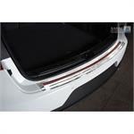 RVS Achterbumperprotector 'Deluxe' Porsche Macan 2014- Chroom/Rood-Zwart Carbon