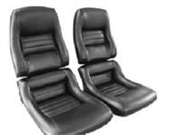 Black Leather/Vinyl Driver Seat Covers Mounted On Foam With 4" Bolster