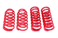 Lowering Springs, 1.0 in. Front, 1.0 in. Rear, Red Powdercoated, Ford, Mercury, Set of 4