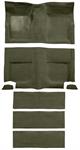 1965-68 Mustang Fastback Loop Carpet with Fold Downs and Mass Backing - Moss Green