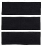 1964-68 Mustang Fastback 3 Piece Fold Down Nylon Loop Carpet Set - Black