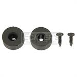 Bucket Seat Back Rubber Stoppers, With Metal Inserts& Mounting Screws