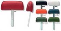 Headrest Assembly, Moss Green with Straight Bar, Chevy, Pontiac, Pair