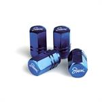 SR Valve Caps Exagonal Blue 4pcs