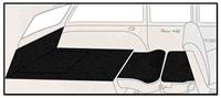 1955-56 CHEVY NOMAD REAR CARGO AREA DAYTONA WEAVE CARPET -BLACK