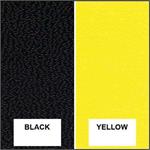 sätesklädesel, fram & bak, svart/gul