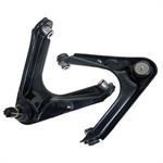 Control Arms, Stock, Steel, Black Powdercoated, Front Upper