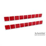 Reflective Stripes / Stickers - 50x5,5cm - Red - Set of 2 pieces