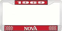 nummerplåtshållare, 1969 NOVA STYLE 2 röd