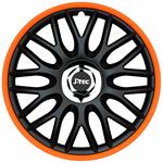 Set J-Tec wheel covers Orden R 13-inch black/orange + chrome ring