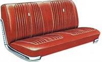 Front Split Bench Seat Cover, Red