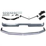 1967-68 Mustang Front and Rear Bumper Kit With Brackets and Hardware