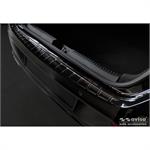 Black Stainless Steel Rear bumper protector suitable for Mercedes CLA II (X118) Shooting Brake 2019- 'Ribs'