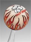 Gearknob 2 1/8" White with Flames