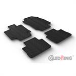 Rubber car mats set suitable for Toyota RAV4 Hybrid 2/2019- (T profile 4-pieces + mounting clips)