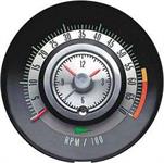 Clock/Tachometer,6000 RPM,1968