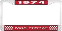 nummerplåtshållare 1974 road runner - röd