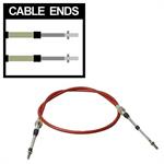Shifter Cable, 5 ft. Length, 2" Stroke, Morse Style, Threaded Ends