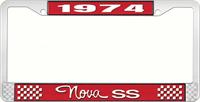 1974 NOVA SS LICENSE PLATE FRAME STYLE 3 RED