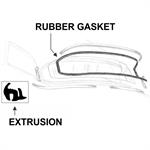 Rear window gasket