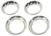 Trim Ring, Snap-on, Stainless Steel, Polished, 15 x 8 and 10 in. OEM Rally Wheel, 2.5 in. Depth, Each