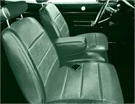 Charger/Charger R/T Dark Green W/Light Metallic Green Pleats Front Bucket Vinyl Seat Upholstery