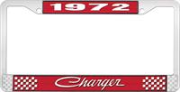 1972 CHARGER LICENSE PLATE FRAME - RED