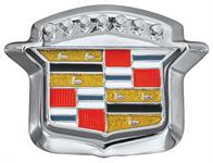Emblem, Trunk Lock Crest, Complete, 1964-68 Cadillac