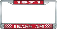 1971 TRANS AM LICENSE PLATE FRAME STYLE 1 RED