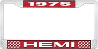 1975 HEMI LICENSE PLATE FRAME - RED