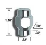lug nut, 1/2-20", No end, 35,6 mm long, conical 60° with shank