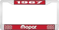 1967 MOPAR LICENSE PLATE FRAME - RED