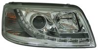 Set Koplampen in DRL-Look passend voor Volkswagen T5 2003-2010 - Chroom